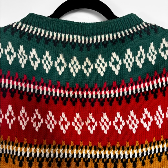 Colorful Patterned knit sweater vest - Picture 3 of 5